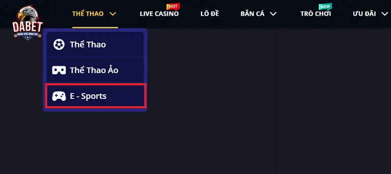 Hướng dẫn chi tiết việc đặt cược tại e-sports dabet