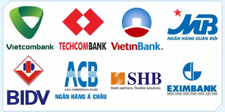 Các đối tác ngân hàng hợp tác cùng Dabet khi rút tiền cá cược