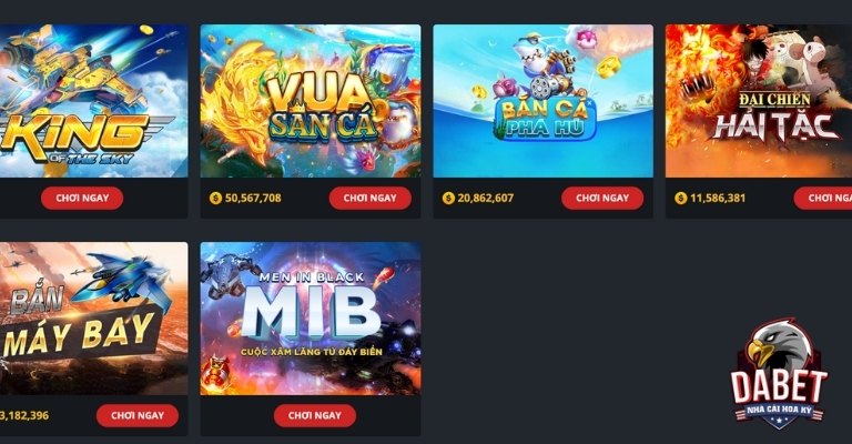 Các game nổi bật tại bắn cá cùng Dabet