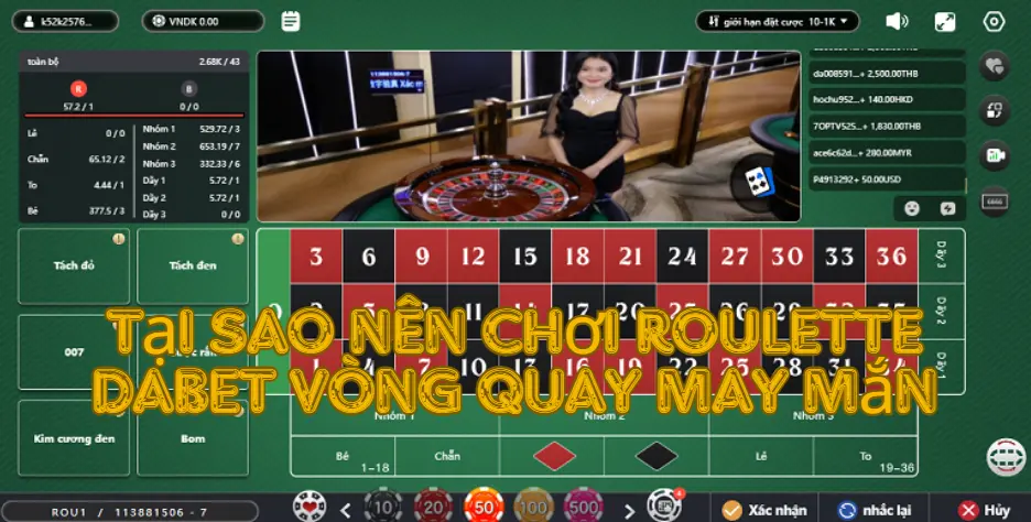 Tại sao nên chơi Roulette dabet vòng quay may mắn