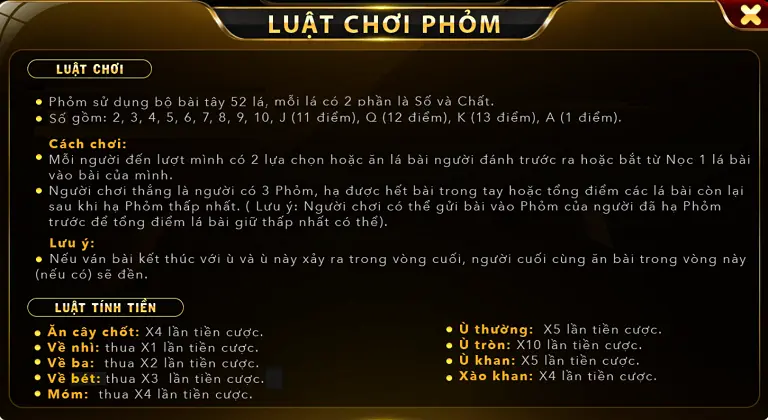 Dabet hướng dẫn cách chơi game bài phỏm - Luật chơi và cách chơi