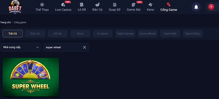 Hướng dẫn chơi Super Wheel tại Dabet