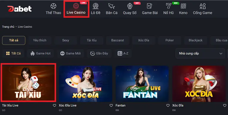 Dabet giới thiệu tài xỉu livestream hấp dẫn - Thông tin quan trọng 