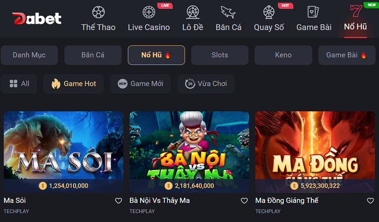 Hướng dẫn chơi game nổ hũ ma sói Dabet